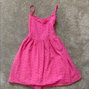 Janie and Jack Fuchsia Eyelet Spaghetti Strap Sundress